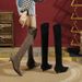 Stivali sopra il ginocchio non cadono dal tubo stivali con base in pelle scamosciata nera calzini autunnali e invernali stivali alla moda stivali elastici con tacco alto_voghion.com