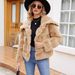 Elegant Faux Fur Cropped Jacket For Women - Winter Fashion Outerwear With Lapel Collar, Plus Size Options (Black/Rose/Pink/Purple/Grey/Khaki)_voghion.com