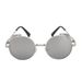Retro Hemmed Round Frame Sunglasses For Men Round Frame Punk Style Sunglasses For Men Sunglasses_voghion.com