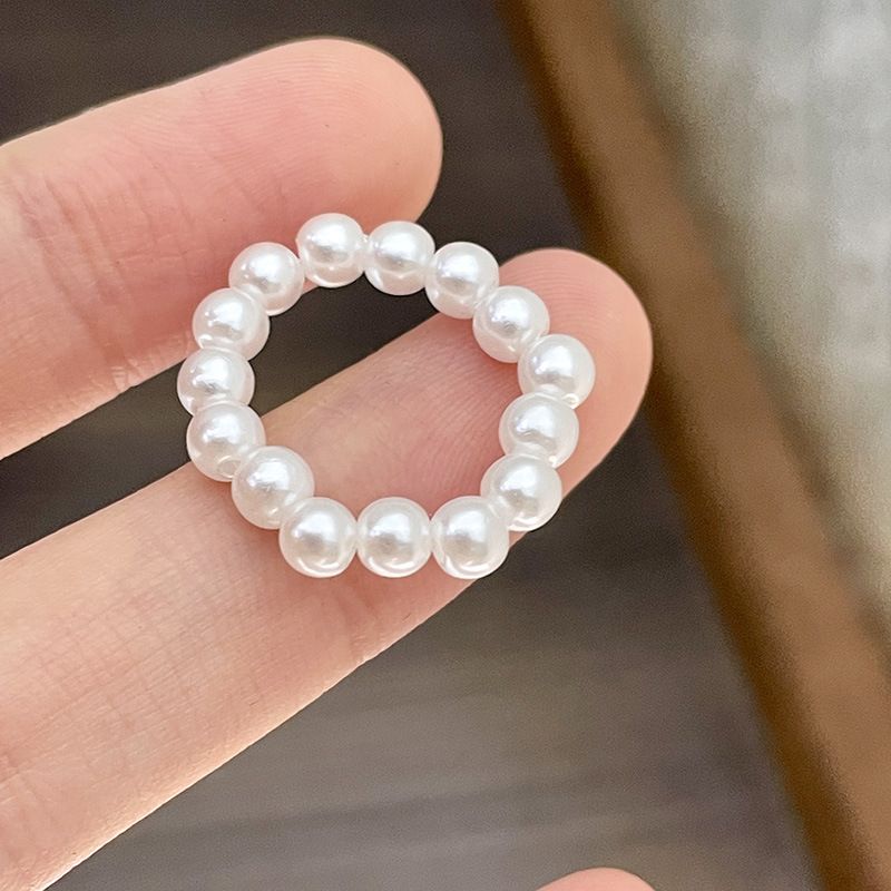 Anello di apertura per coppia, con nappa geometrica in lava, serie argento, semplice e versatile, per ragazze, per dito indice, per uomo alla moda._voghion.com