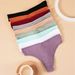 European And American New Solid Color Seamless Underwear Beach Bikini Fashionable High Elastic Comfortable Triangle T Shaped Underwear_voghion.com