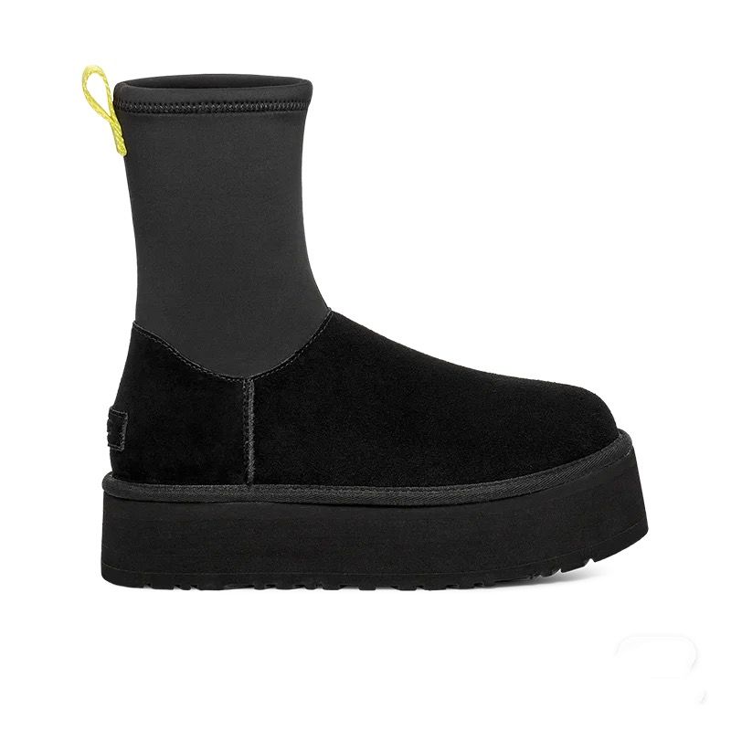Damen-Up-Combat-Stiefel, Winterstiefel mit niedrigem Absatz_voghion.com