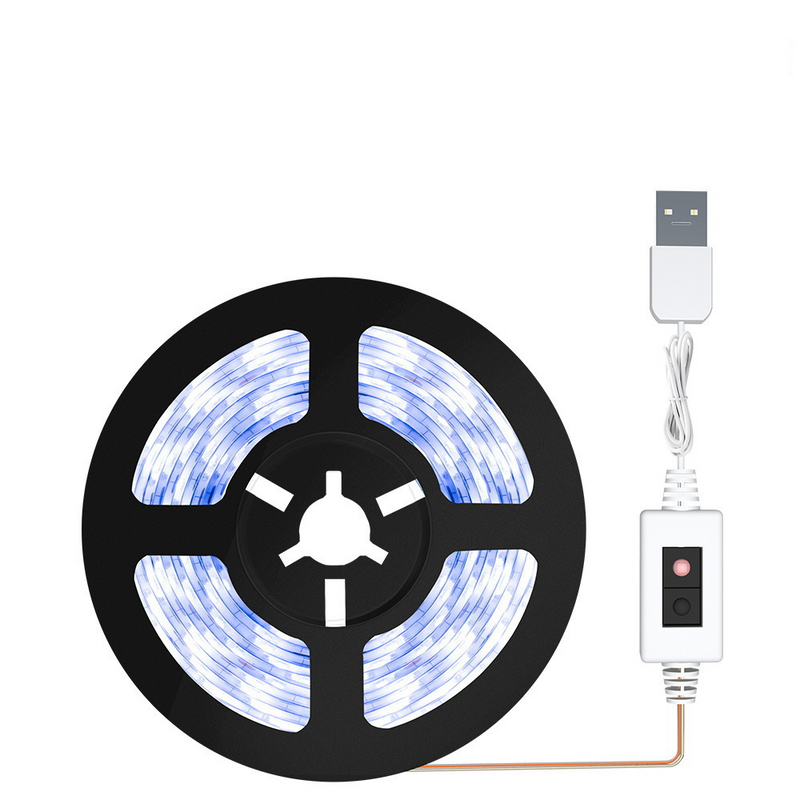 Sensor de digitalização de mão inteligente 2835 faixa de luz de preenchimento de baixa tensão USB autoadesivo luz atmosférica faixa de luz LED 5V faixa de luz suave à prova d'água_voghion.com