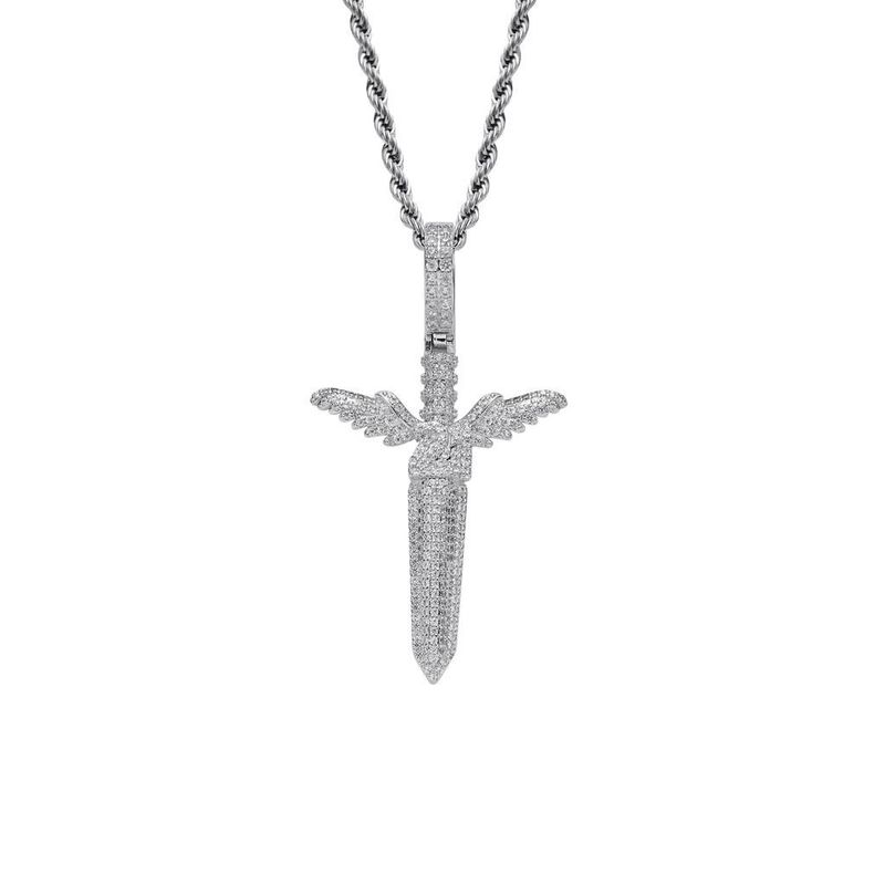 Unisex Necklace 21savage Same Style Pendant Hip Hop Trendy Angel Sword Hip Hop Necklace For Men_voghion.com