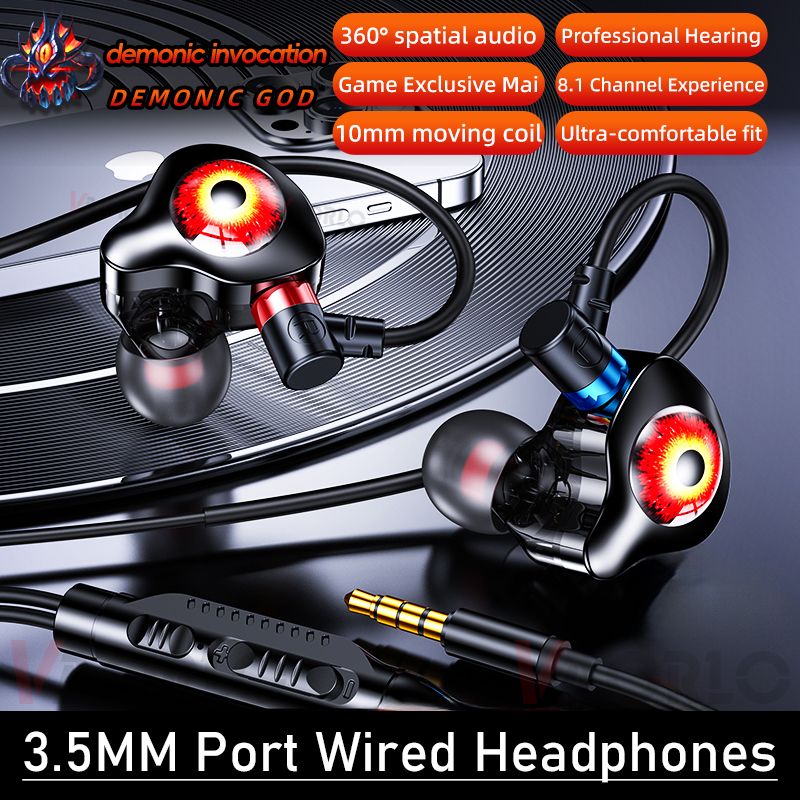 Kabelgebundene HiFi-Stereo-In-Ear-Kopfhörer mit Geräuschunterdrückung, USB-A/USB-C/3,5-mm-Anschluss, HD-Mikrofon und HiFi-Stereo-Sound, inklusive Mikrofon für Sport und Gaming._voghion.com