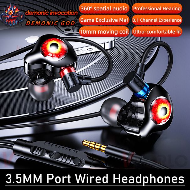 Kabelgebundene HiFi-Stereo-In-Ear-Kopfhörer mit Geräuschunterdrückung, USB-A/USB-C/3,5-mm-Anschluss, HD-Mikrofon und HiFi-Stereo-Sound, inklusive Mikrofon für Sport und Gaming._voghion.com