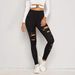 Women's Solid Color Hip-Lifting High-Waist Leggings Plus Size Nine-Point Pants_voghion.com