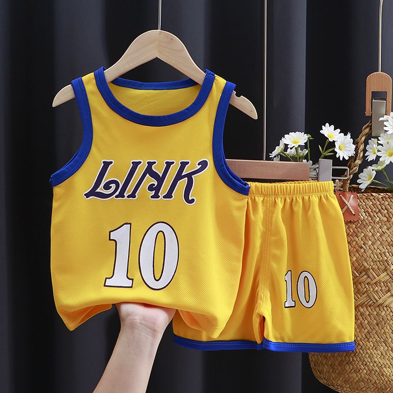 Kinderkleidung im neuen Stil, Sportanzüge für Kinder, kurzärmelige Anzüge für Jungen, Basketballuniformen für Babys, Sommerwesten und Shorts, Trainingsanzüge für Mädchen_voghion.com