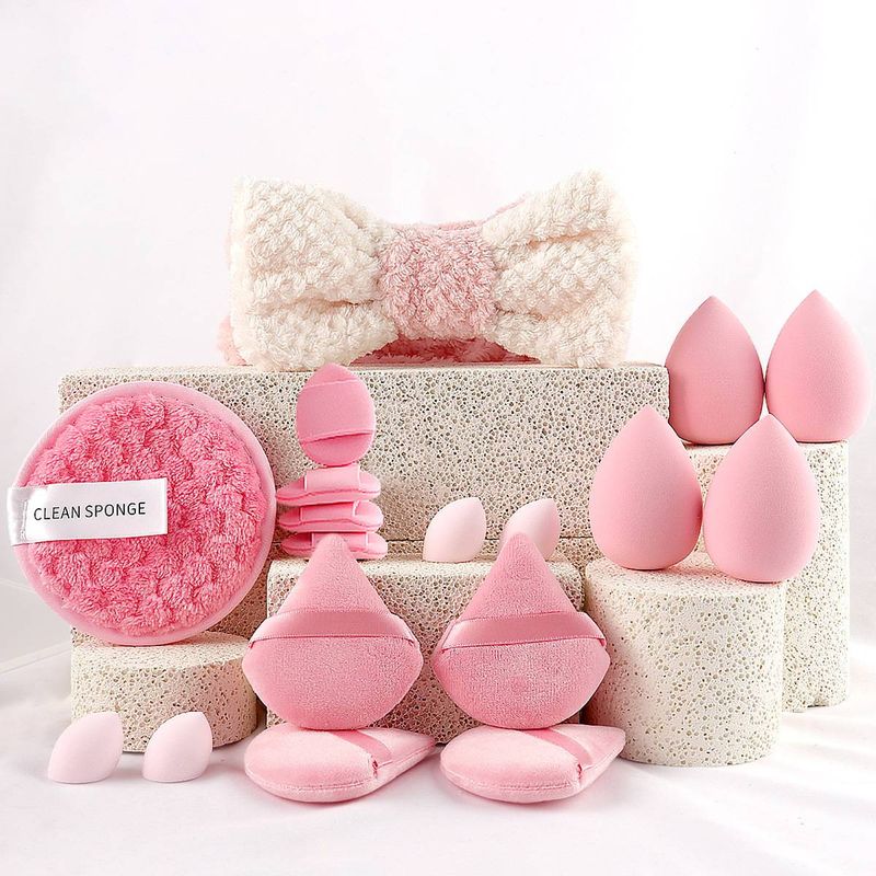 18Gb Cosmetic Puff Beauty Blender galvas stīpa aplauzuma noņemšanas līdzeklis Puff Puff Trīsstūrveida pūdera uzpūšanās kosmētikas rīki Aksesuāri_voghion.com