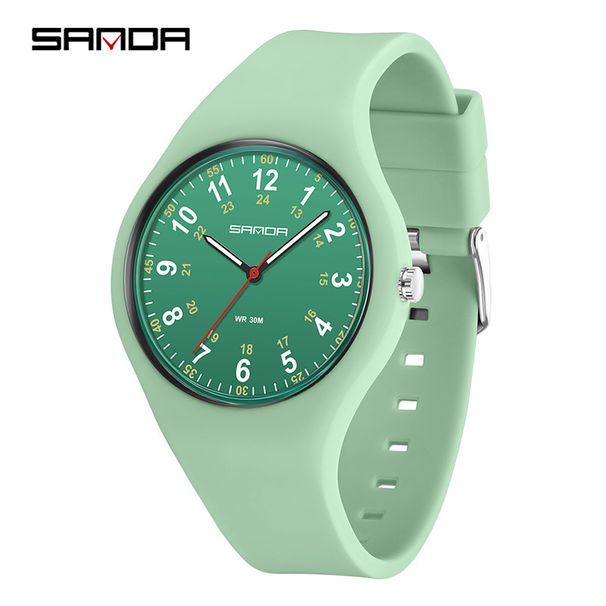 Orologio sportivo casual al quarzo da uomo e da donna con lancette luminose, resistenza all'acqua fino a 30 m, cinturino in silicone, orologio sportivo al quarzo con quadrante rotondo_voghion.com