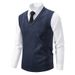 Men's Sweater Vest V-Neck Korean Style Waistle Slim-Fit Wool Vest Boys Solid Color Sleeveless Sweater Spring And Autumn_voghion.com