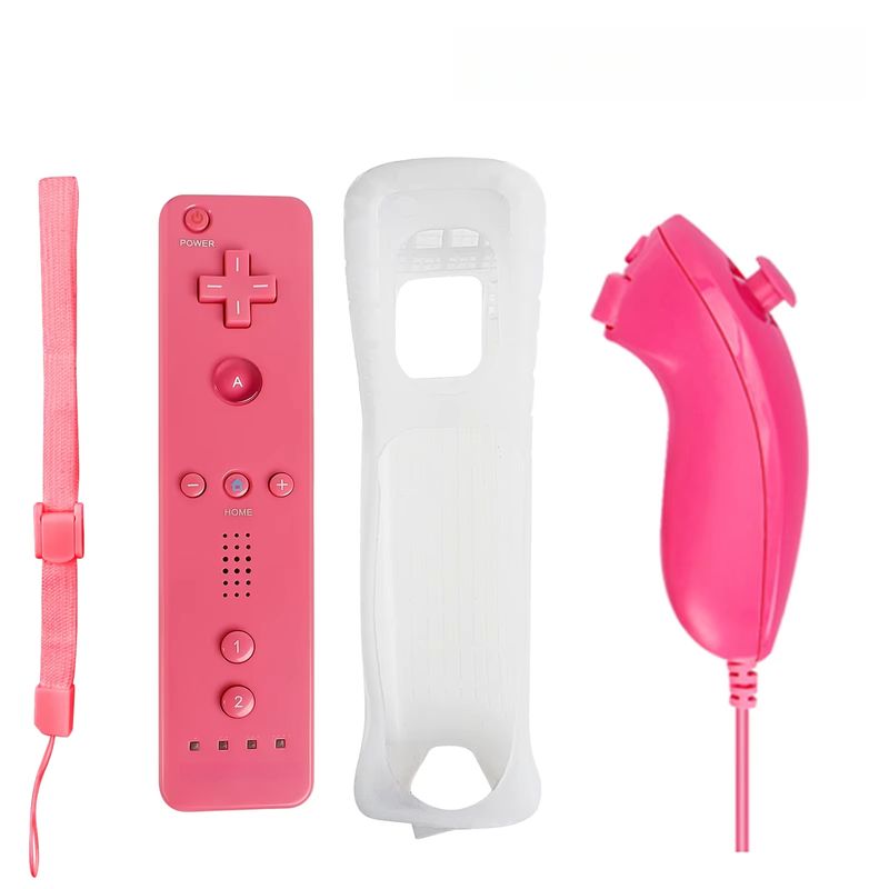 Novo za Nintendo Wii/Wii U Joystick 2 u 1 kontroler set bežični daljinski upravljač za igre Motion Plus sa silikonskom futrolom za videoigre_voghion.com