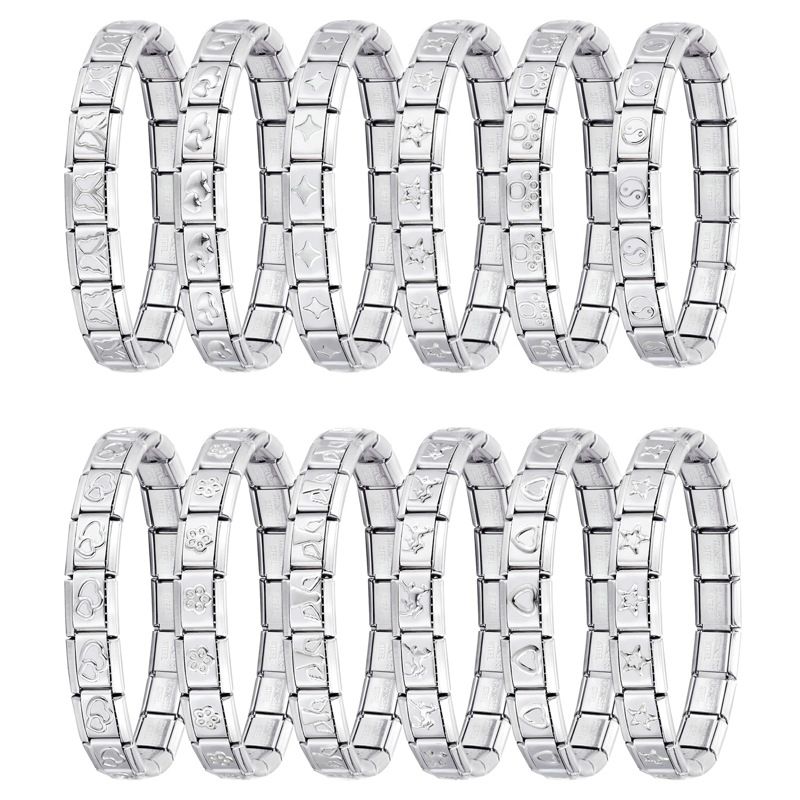 Stainless Steel Elastic Classic Creative Bangle Personalized Handmade DIY Novelty Modular Bracelet Style_voghion.com