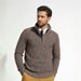 Men's Clothing Plus Size Knit Sweater, Warm Pullover With Half Zip Neck, Stretchable & Breathable, Casual Long Sleeve Top (6 Colors & 5 Sizes)_voghion.com