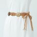 Bohemian Wax Woven Women Belt Ethnic Style Coconut Shell Tassel Rope Waist Chain_voghion.com