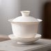 White Jade Porcelain Gaiwan Single Kung Fu Bowl With Lid Three Talents Large Cup Dehua Ceramic Household Tea Set_voghion.com