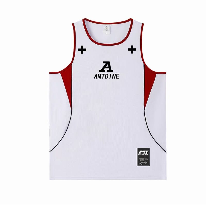 2025 Summer Sports Basketball Men American Style Training Fitness Quick Dry Jersey Sleeveless Shooting Vest Tank Top_voghion.com