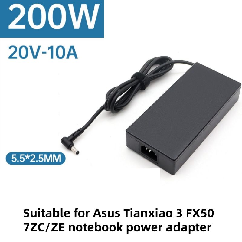 200-W-Netzteil, geeignet für ASUS TUF Gaming F15/F17, 20 V, 10 A, Ladegerät mit 6,0 x 3,7 mm, kompatibel mit ASUS TUF Dash F15, FX507ZC/ZE und Gaming-Laptops​_voghion.com