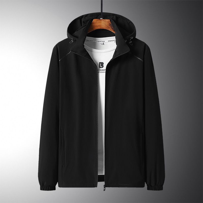 Men's Clothing Outdoor Elastic Windbreaker Soft Shell Rusk Clothes Plus Size Waterproof Thin Mountaineering Suit _voghion.com