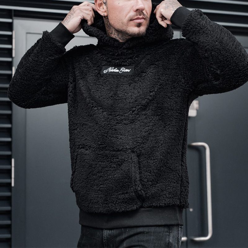 Herrenbekleidung Herren Hoodie Kapuzenpullover Mantel Plüsch_voghion.com