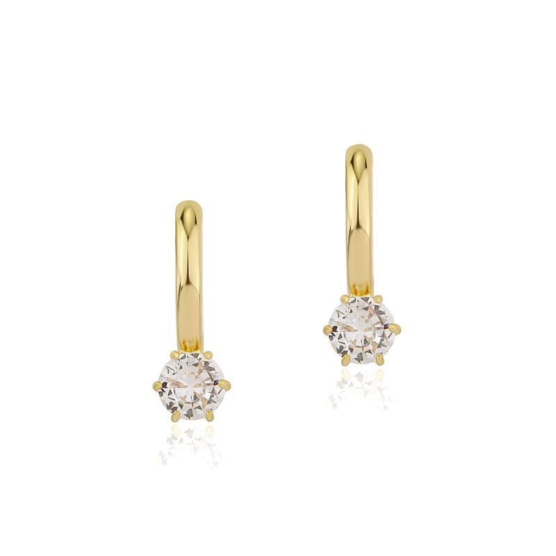 Earrings Super Flash Simple Zircon Ear Buckle Net Celebrity Female Single Diamond Temperament Earrings Small Earrings Men's Trendy Earrings_voghion.com
