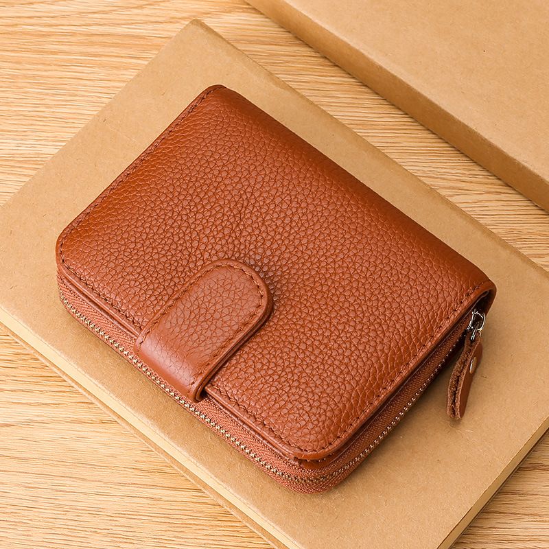 Card Bag Card Cases Top Layer Cowhide Driver's License Wallet Large Capacity Multifunctional Genuine Leather Card Holder RFID Anti Theft ID Wallet_voghion.com