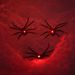 Araña de Halloween que brilla en la oscuridad, juguete de broma: araña de plástico con ojos LED realistas para decoraciones aterradoras y bromas de fiesta._voghion.com