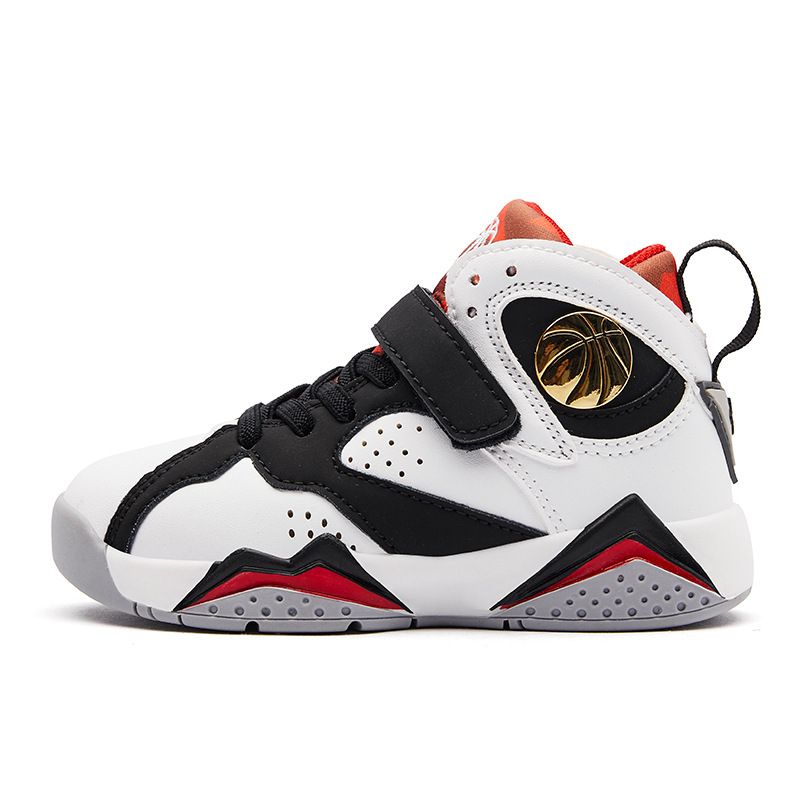 Children's Sports Boys' Basketball Children's Velcro Running Shoes, Waterproof Training Shoes With Leather Surface_voghion.com
