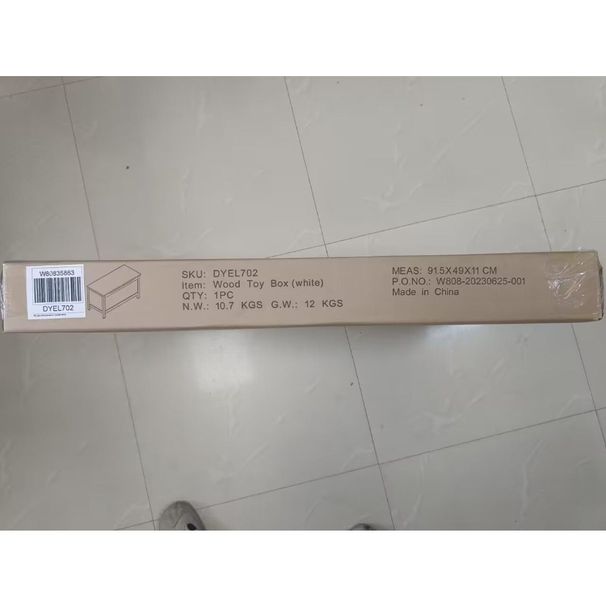 Contenitore di sicurezza con coperchio e cerniera bianco per giocattoli in legno, età 2+_voghion.com