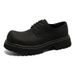 ShoeVault Paris Derby Men Women, Thick-Soled Height-Increasing Derby, Niche Charcoal Black Big-Toe Shoes, Leather Shoes For_voghion.com