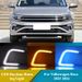 For Volkswagen VW Bora 2023 2024 2Pcs LED Daytime Running Light Daylights With Dynamic Turn Signal DRL Front Bumper Fog Lamp_voghion.com