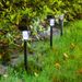 Solar LED Lawn Lights Outdoor Waterproof Garden Landscape Lighting Decorative Pathway Lights, Multi-Sided Black With Colorful Lights_voghion.com