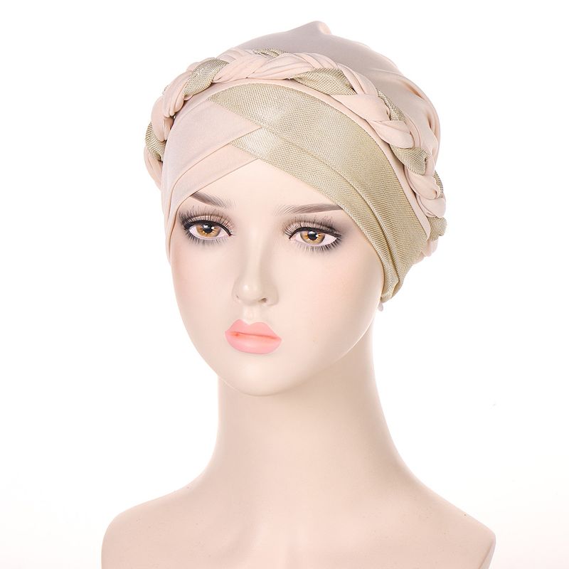 nouveau chapeau tressé en soie multicolore brillante et soie de lait chapeau foulard décontracté à la mode en stock_voghion.com