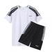 Sportswear set for men, made of polyester, ultra-thin summer clothing, high elasticity, casual, quick drying, men's two-piece set_voghion.com