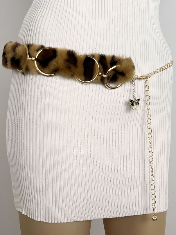 Sexy Leopard Print D.I.A Plush Waist Y2K New Style Pants Chain_voghion.com