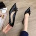 Bow 3CM women's wine glass and new versatile sexy pointed work shoes_voghion.com