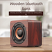 Q1 Caixa de Som Bluetooth Portátil de Madeira Mini Subwoofer de Áudio Sem Fio para Celular Presente Alta Potência Volume Criativo_voghion.com