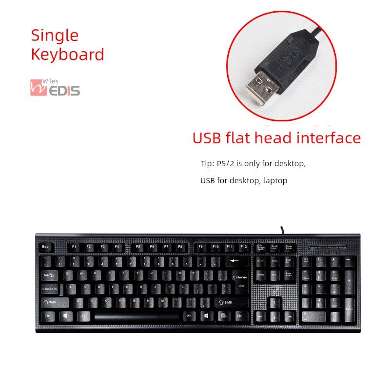 Zhuiguangbao Q9 Klavye Takımı USB Kablolu Oyun Ev Ofis Dijital Dizüstü Bilgisayar Tuş Faresi_voghion.com