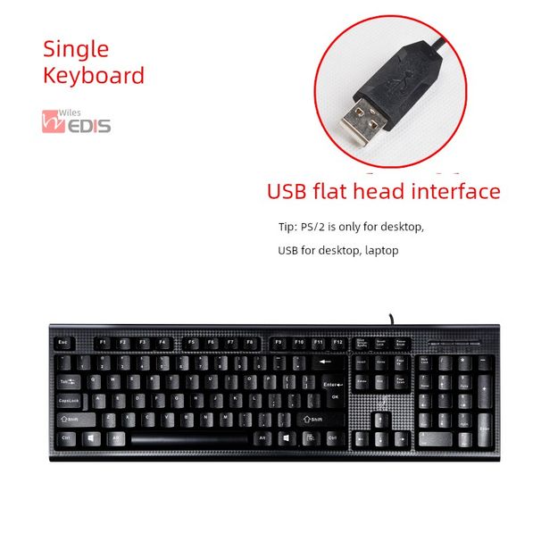 Zhuiguangbao Q9 Klavye Takımı USB Kablolu Oyun Ev Ofis Dijital Dizüstü Bilgisayar Tuş Faresi_voghion.com