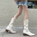 White British Style Versatile High-End Slimming For Women 2025 New Summer Fashion High Tube Boots_voghion.com