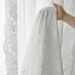 Korean Lace Sheer Door Curtain – 80% Voile Fabric, No-Drill Hooks, 140x100cm For Living Room & Bedroom_voghion.com