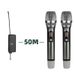 Draadloze microfoon 2 kanalen UHF professionele handheld microfoon microfoon voor feest karaoke kerk show vergadering_voghion.com