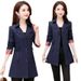 Damen Trenchcoat mittellang klein 2023 Frühling und Herbst neue Mutter schlanker Mantel in diesem Jahr beliebter Mantel_voghion.com