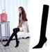 9611-1 Style Women's Thin High Heel Nightclub Slim Pointed Toe Pedicure Over-the-Knee Long Elastic Sock Boots_voghion.com