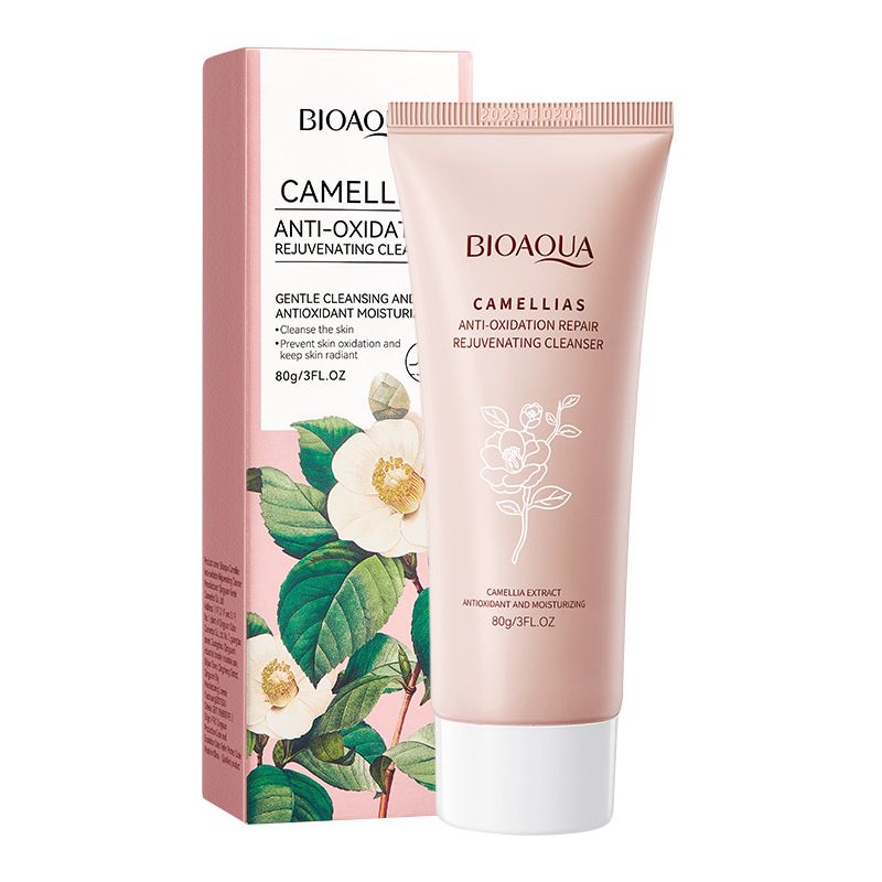 BIOAOUA Camellia Anti Oxygen Brightening Deep Cleansing Oil Control Detergente viso delicato_voghion.com
