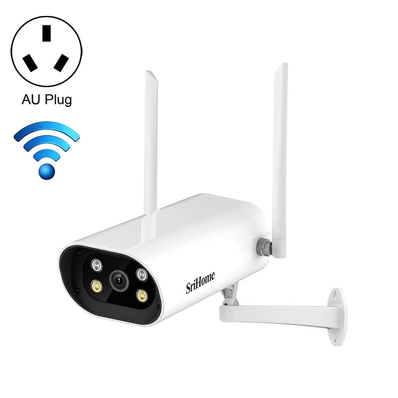 SH037 4.0 Million Pixel 2.4G+5G WiFi Waterproof Camera, Support Two-way Voice & TF Card & Motion Detection & Full Color Night Vision & AI Human Detection, AU Plug_voghion.com