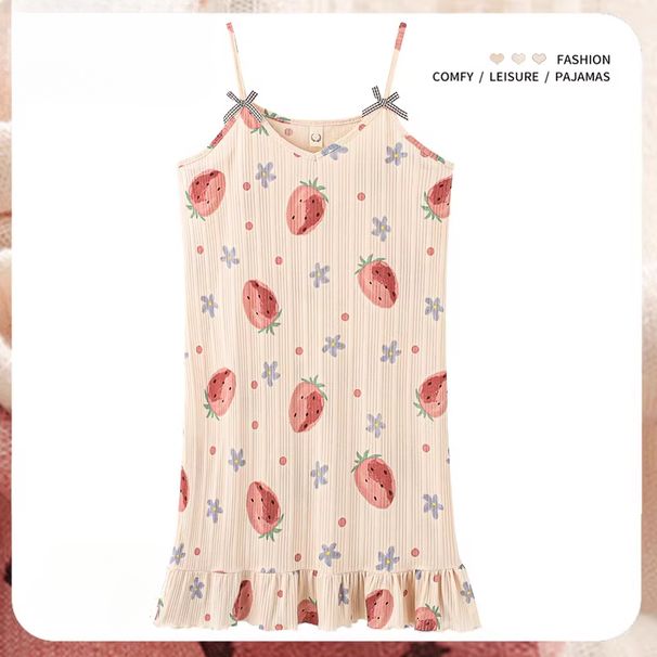 A Must-have For Summer! Cotton Plus Size Sleeveless Camisole Vest Nightgown, Combining Comfort And Fashion_voghion.com