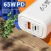 GaN 65W USB Type C Fast Charging Mobile Phone Adapter Quick Charger For Samsung S23 Ultra Xiaomi Huawei IPhone 14 13_voghion.com