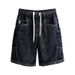 Męska odzież casualowa jeansowe szorty spodnie pięciopunktowe luźne duże rozmiary spodnie robocze_voghion.com