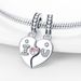 Ciondolo in argento placcato in rame per donna, a forma di cuore, ciondolo LOVE in due pezzi, regalo per San Valentino_voghion.com
